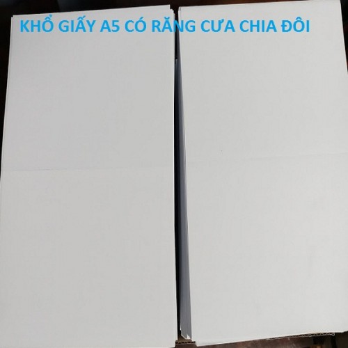 Giấy khổ A5 chia đôi có răng cưa